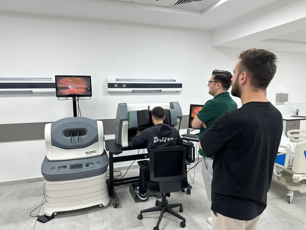 Researchers and healthcare professionals engaging in simulation-based clinical training at Vital Simulation Center in Ankara, Turkey.